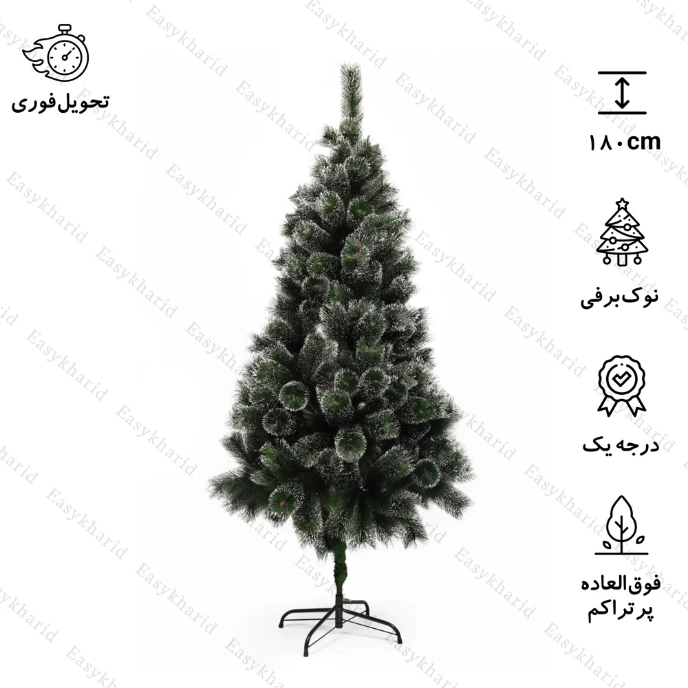 درخت کریسمس 180 سانت نوک برفی ایتالیایی