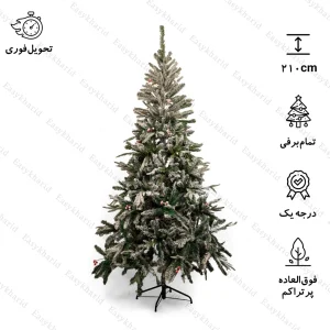 درخت کریسمس برف سنگین مدل کاج نوئل 210 سانت